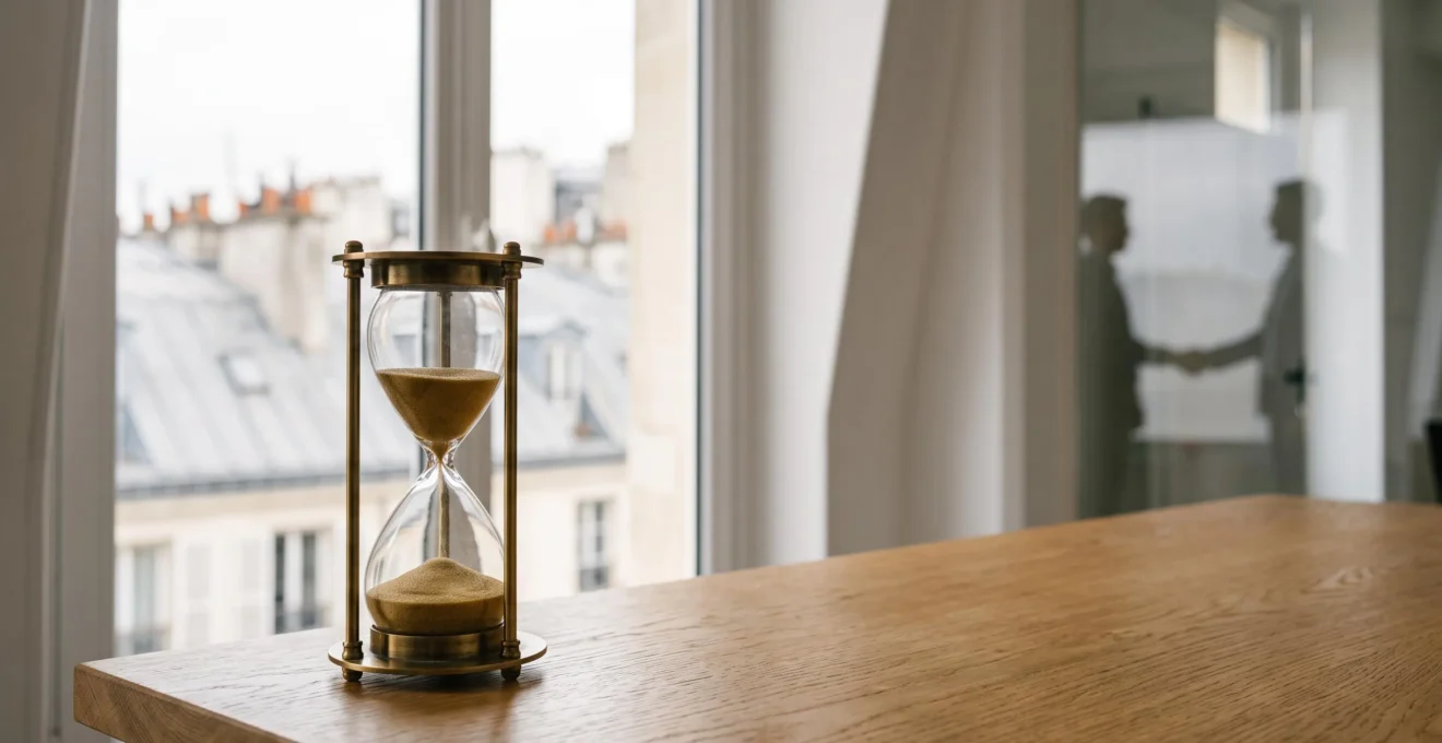 Illustration symbolisant la reduction du delai de recrutement en France, entre rapidite et qualite de selection